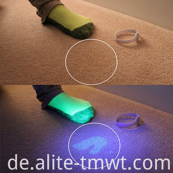 12 LED Blacklight Taschenlampe Haustier Urin UV Licht mit gelbe Brille